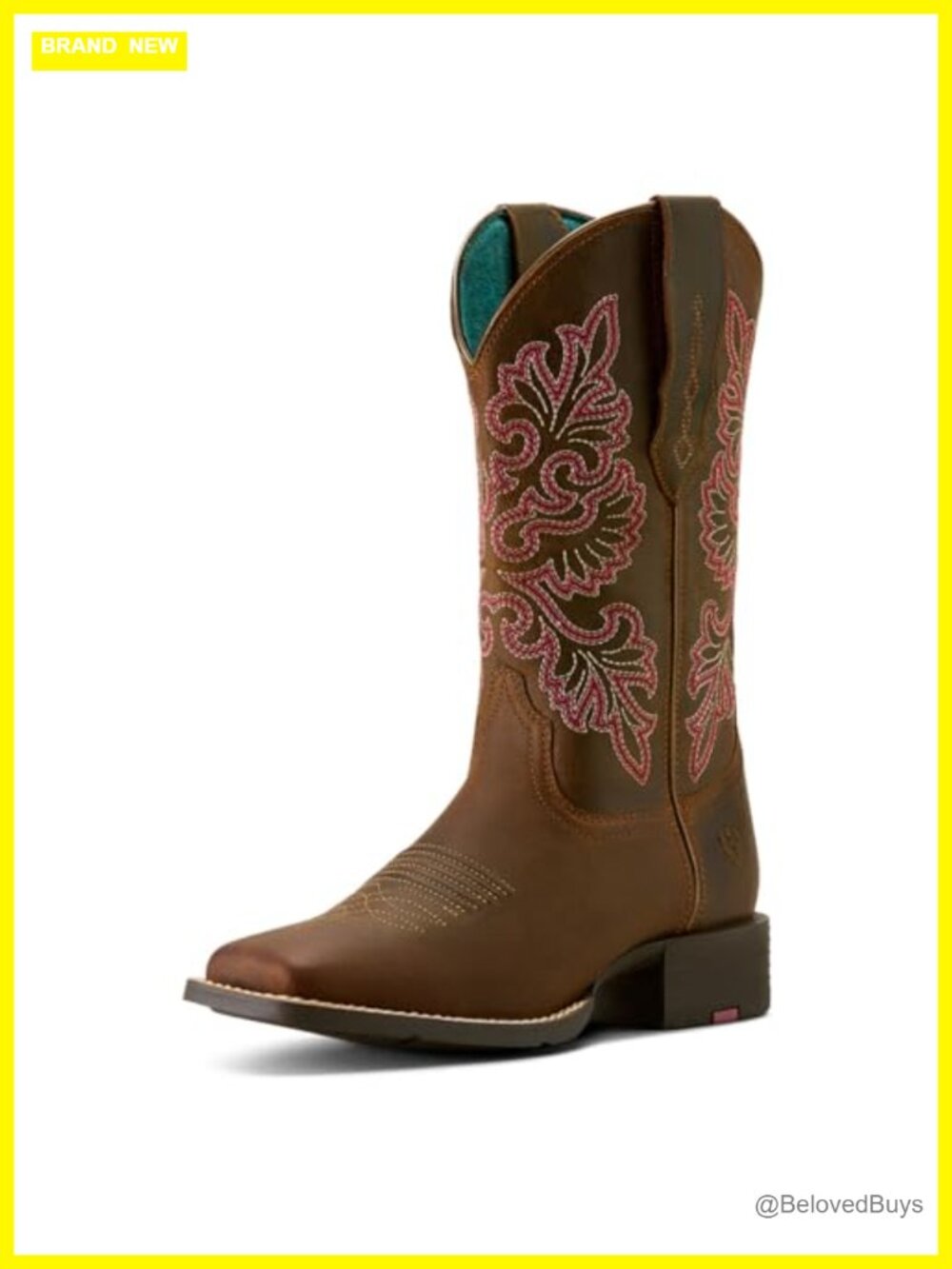 Women's Full-Grain Leather Western Boots Square Toe StretchFit Calf High